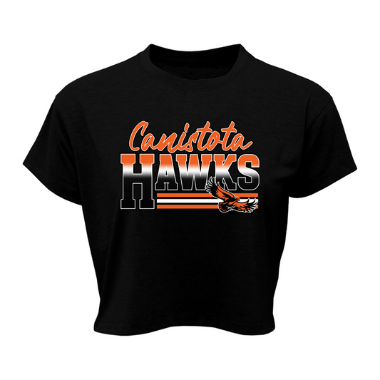 Canistota Booster Club Women Soft-Tek Blend Crop T-Shirt