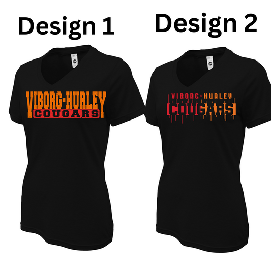 VH Booster Club Women Soft-Tek Blend V-neck T-Shirt