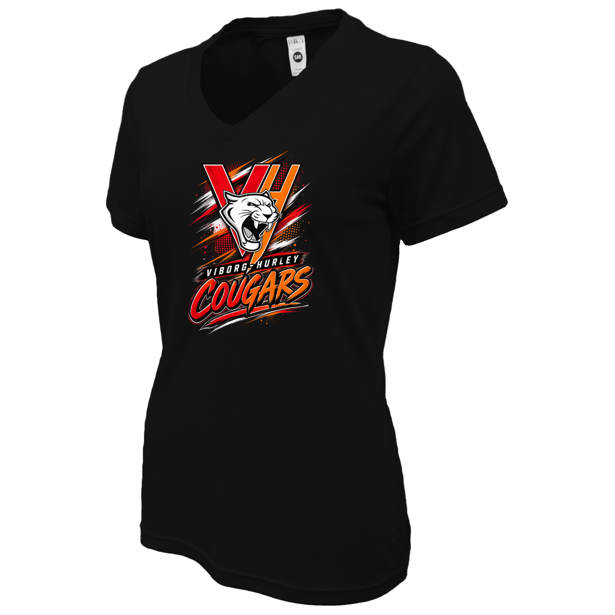 VH Booster Club Graphic Women Soft-Tek Blend V-neck T-Shirt