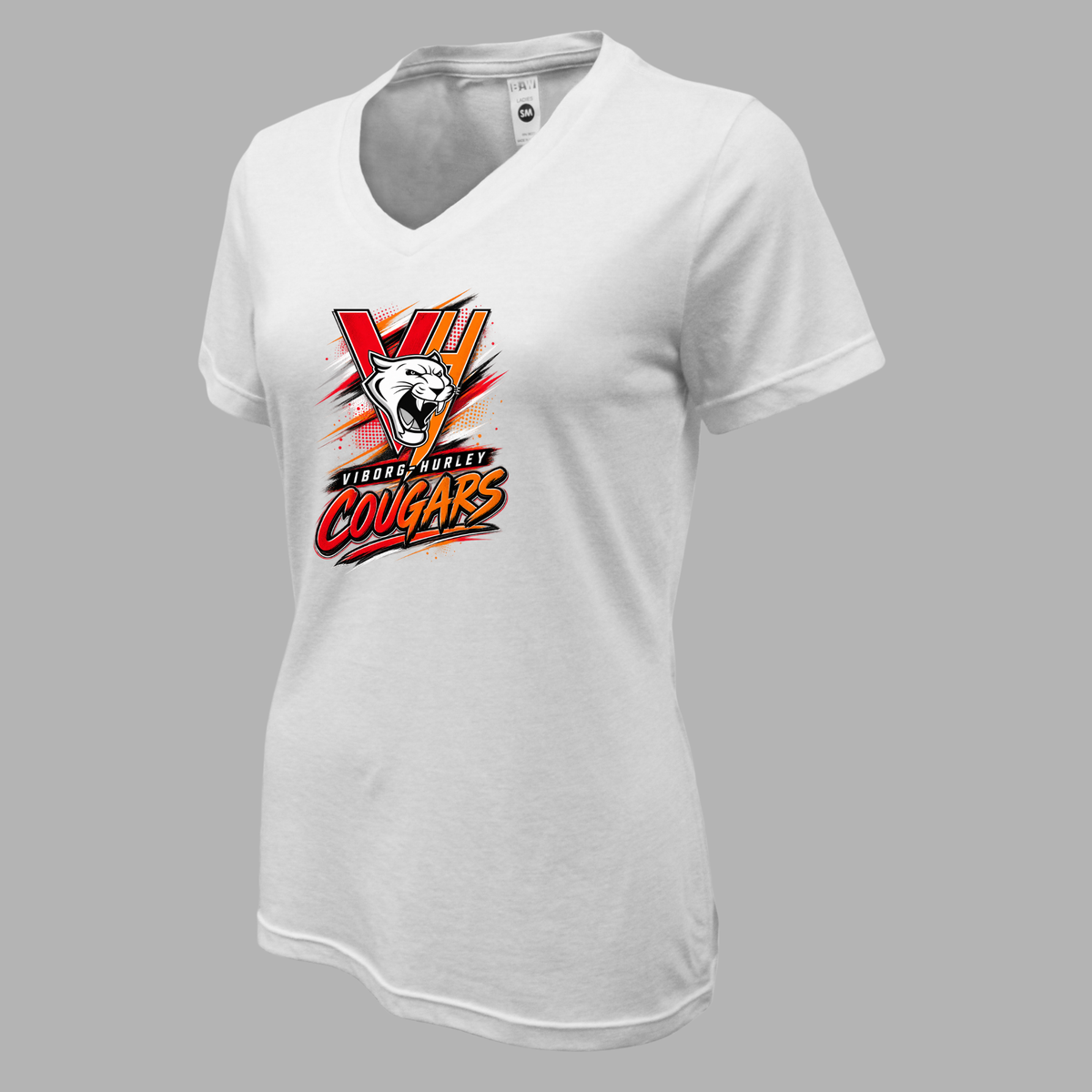 VH Booster Club Graphic Women Soft-Tek Blend V-neck T-Shirt