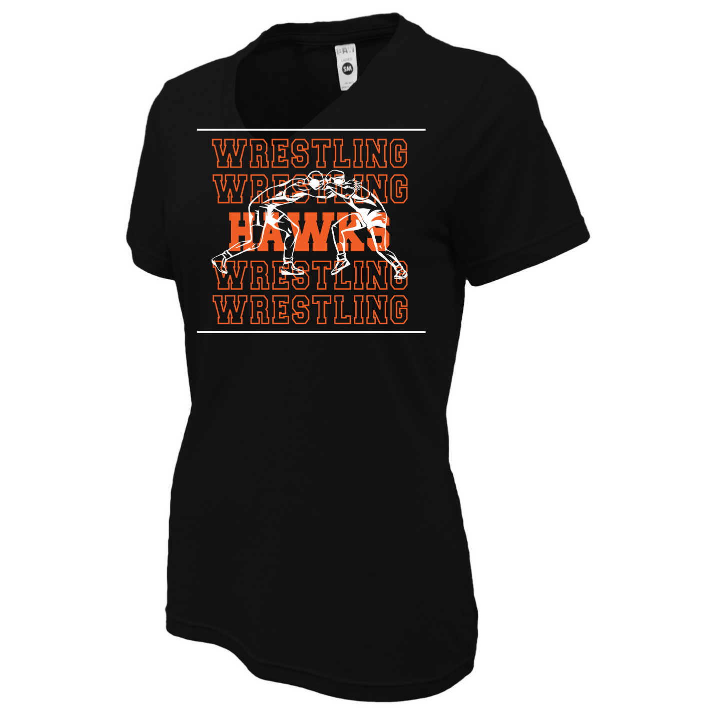 Canistota Hawks Wrestling Women Soft-Tek Blend V-neck T-Shirt