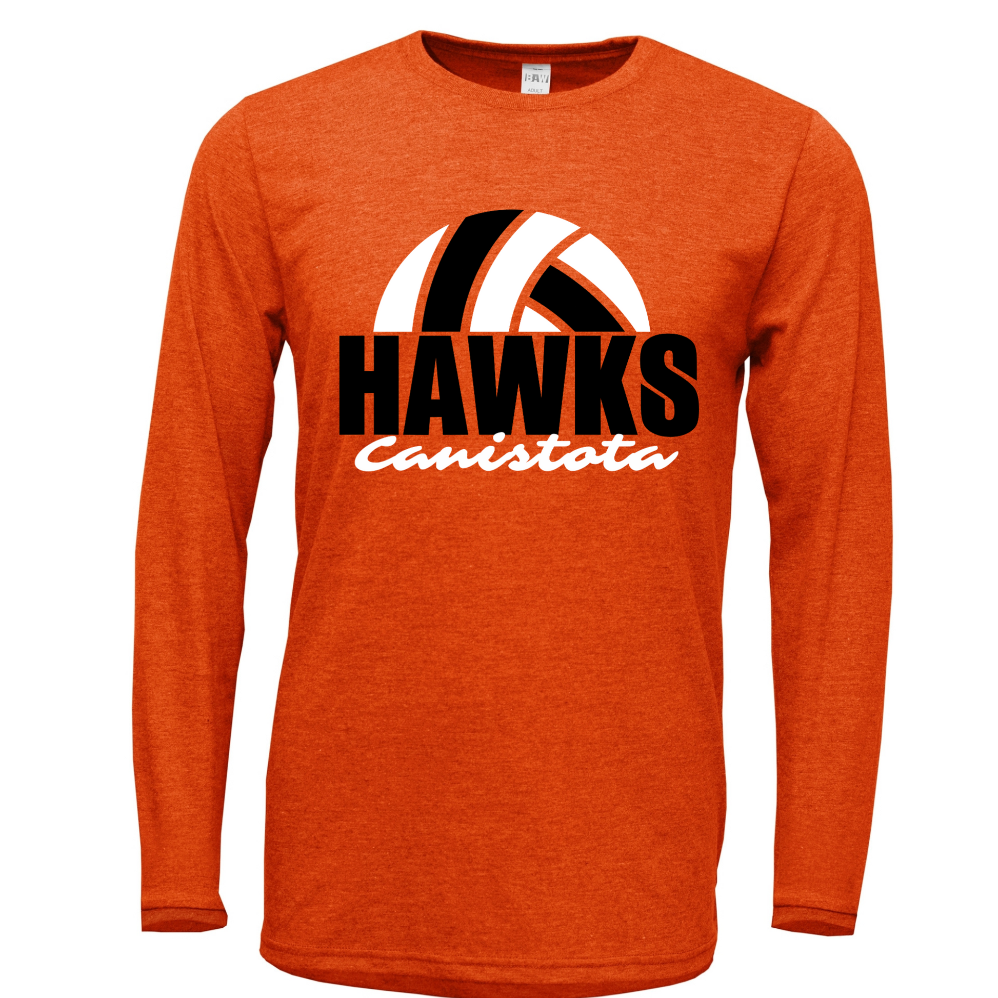 Canistota Hawks Volleyball Adult SoftTek Blend Long Sleeve Shirt DA