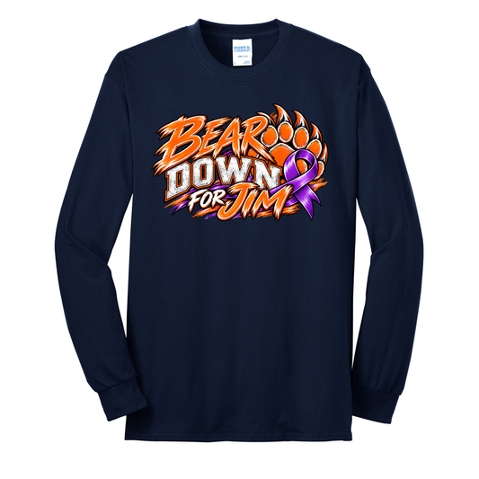 Bear Down For Jim Port & Co® Long Sleeve Core Blend Tee