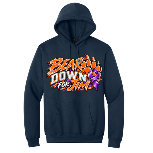 Bear Down for Jim Port & Co® Essential Fleece Pullover Hooded Sweatshirt