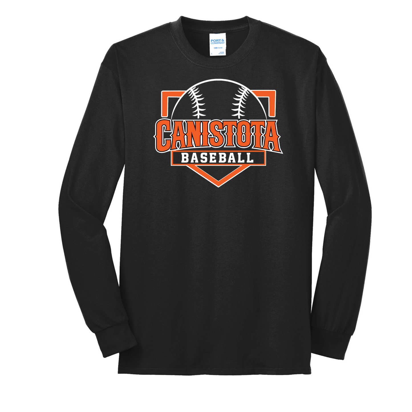 Canistota Baseball Port & Company® Tall Long Sleeve Core Blend Tee