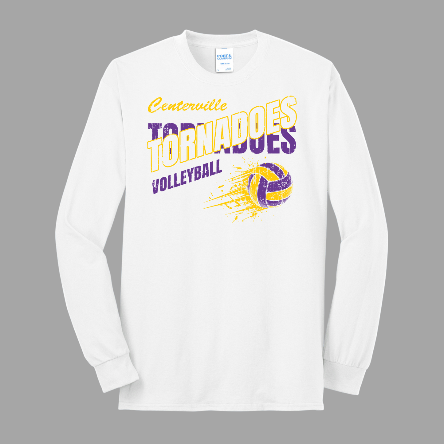 Centerville Volleyball Port & Co™ Tall Long Sleeve Core Blend Tee
