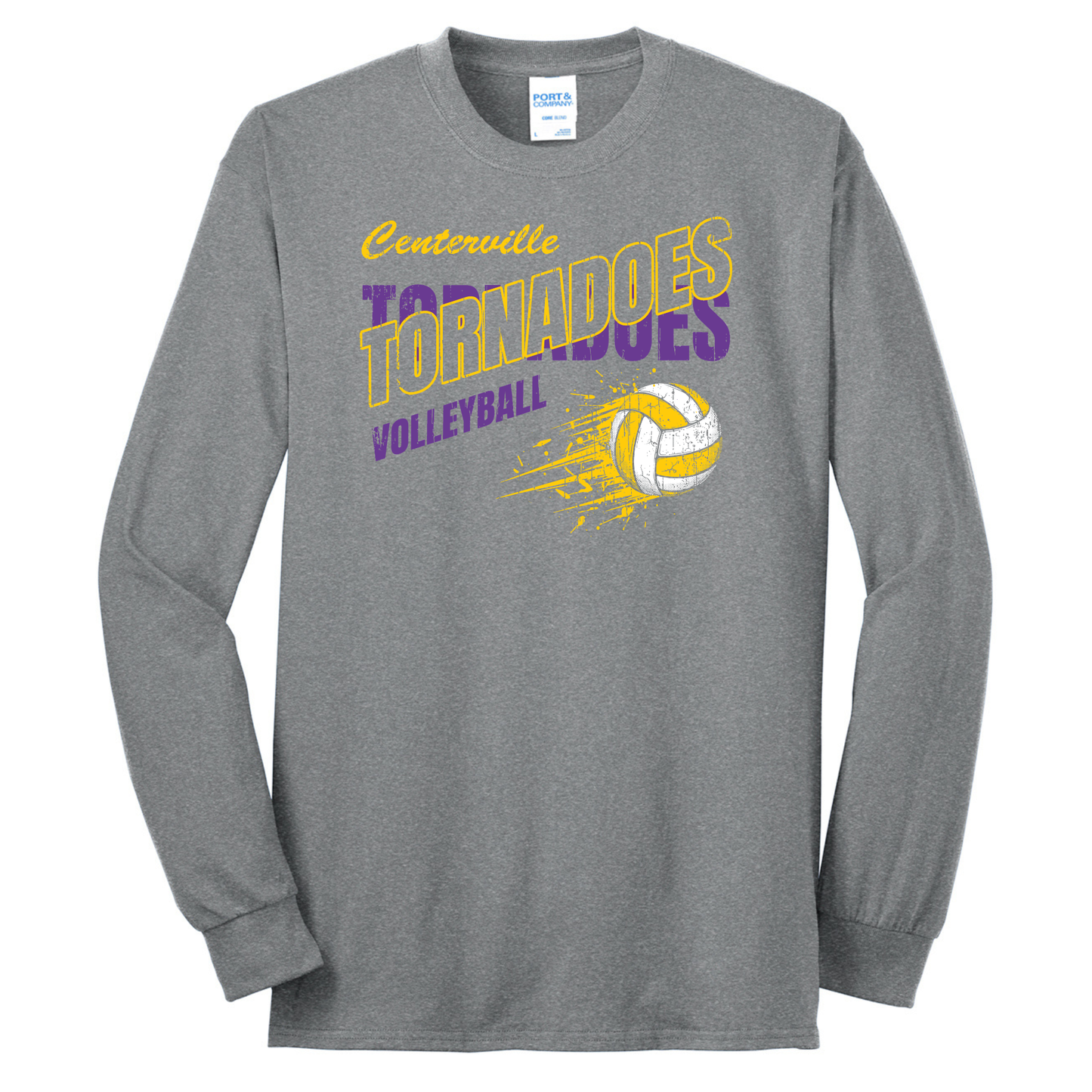 Centerville Volleyball Port & Co™ Tall Long Sleeve Core Blend Tee