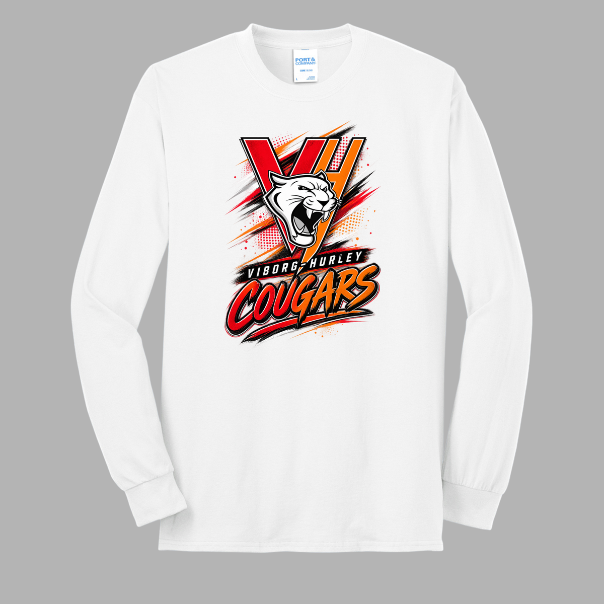 VH Booster Club Graphic Port & Co™ Tall Long Sleeve Core Blend Tee