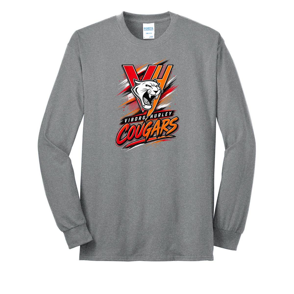VH Booster Club Graphic Port & Co™ Tall Long Sleeve Core Blend Tee