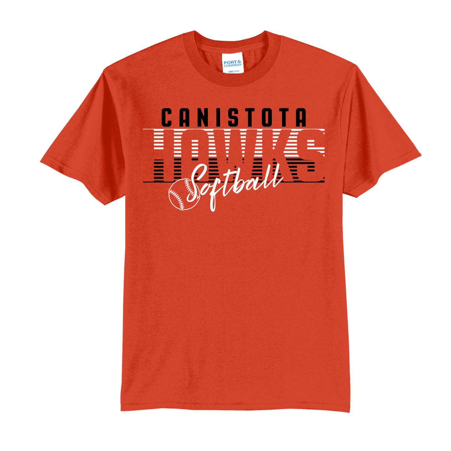 Canistota Softball Port & Company® Tall Core Blend Tee