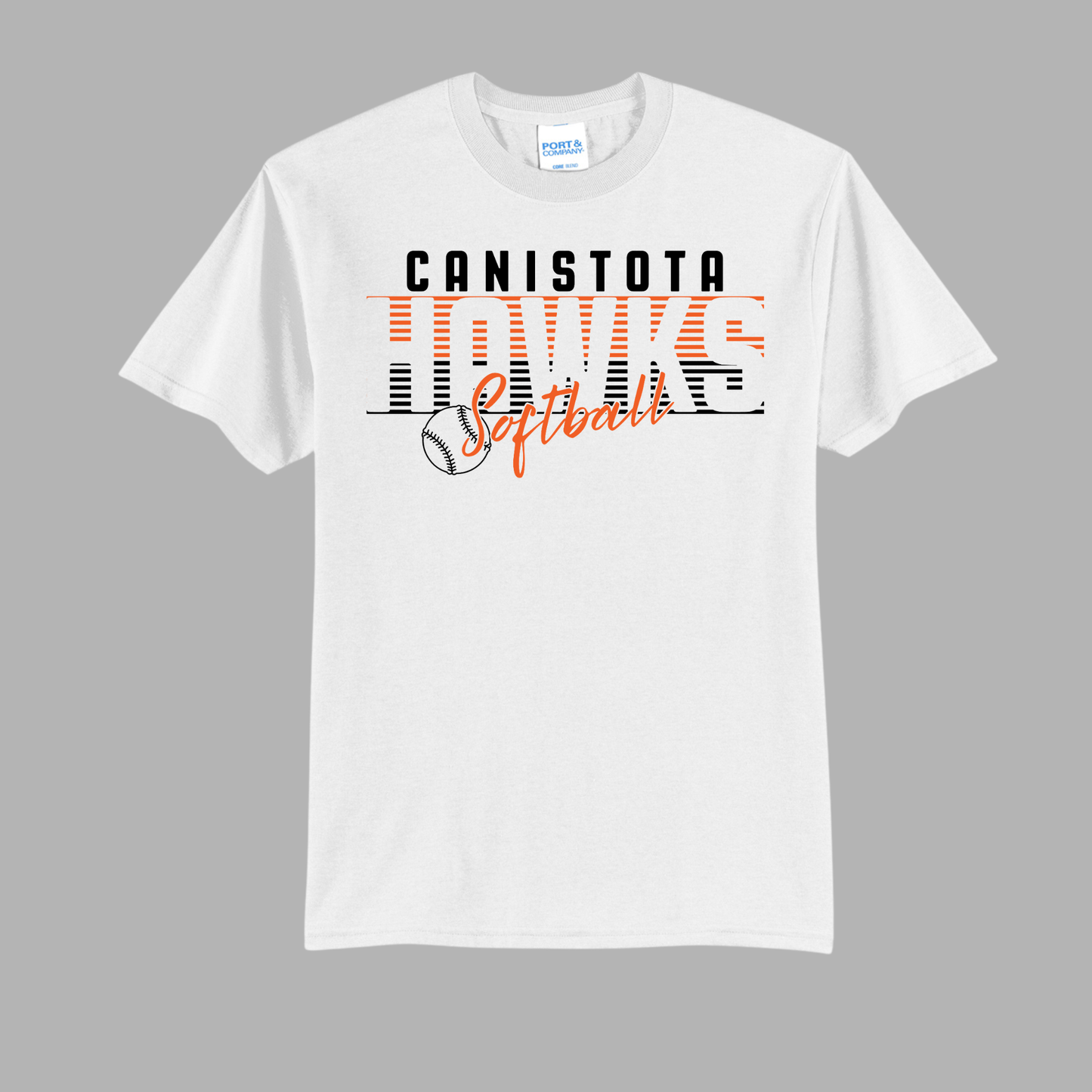 Canistota Softball Port & Company® Tall Core Blend Tee
