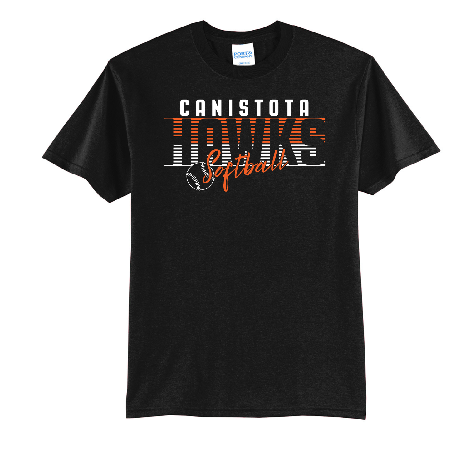 Canistota Softball Port & Company® Tall Core Blend Tee