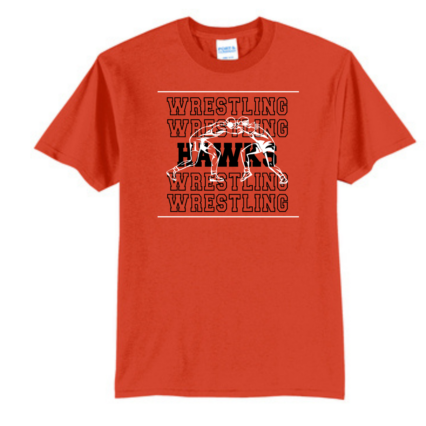 Canistota Hawks Wrestling TALL Port & Company® Tall Essential Tee