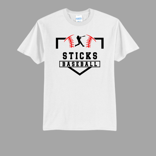 Sticks Baseball Port & Company® Tall Core Blend Tee