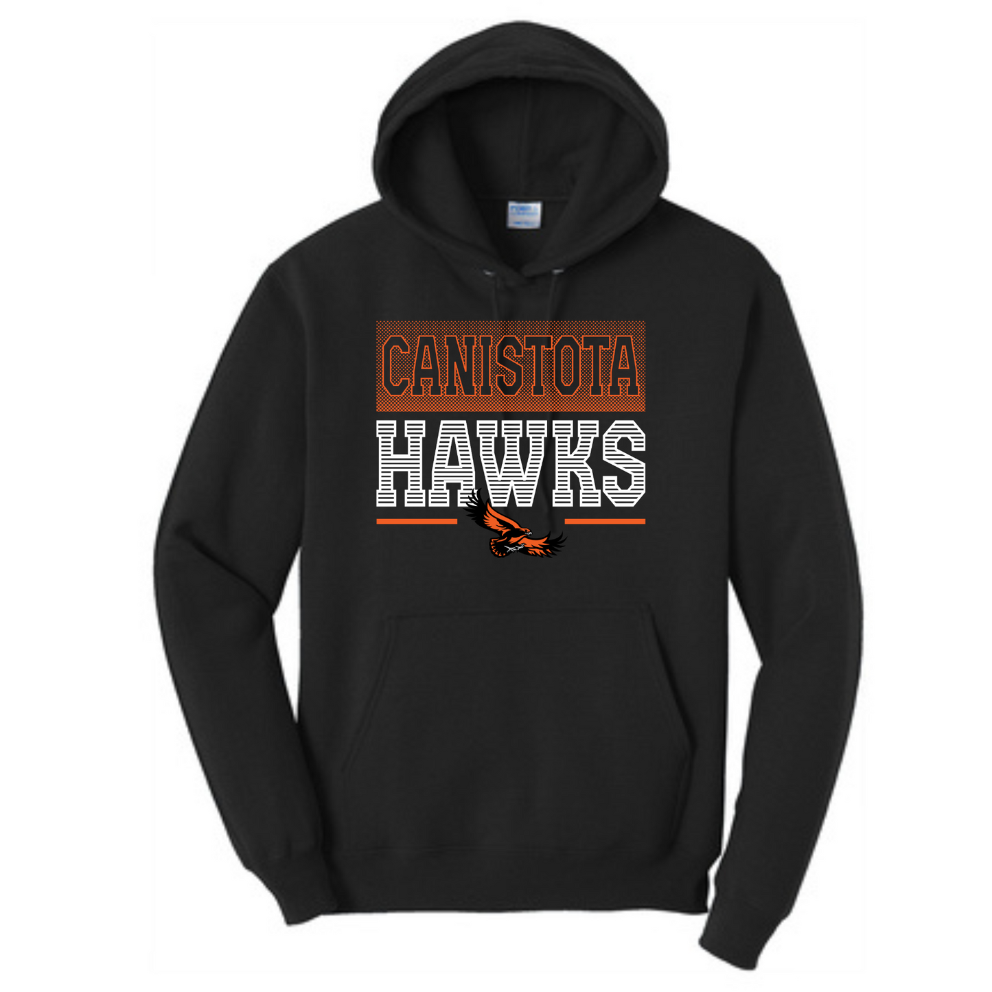 Canistota Hawks Port & Company® Youth Core Fleece Pullover Hooded Sweatshirt