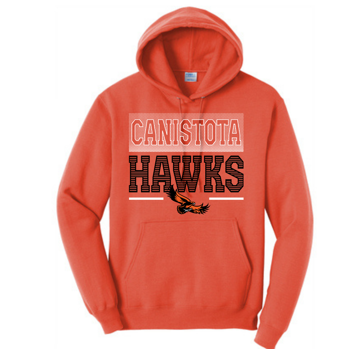 Canistota Hawks Port & Company® Youth Core Fleece Pullover Hooded Sweatshirt