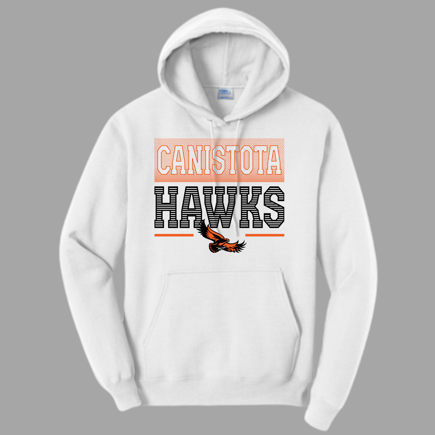 Canistota Hawks Port & Company® Youth Core Fleece Pullover Hooded Sweatshirt