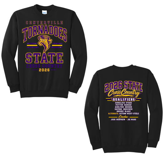 Centerville State XC Port & Co® Essential Fleece Crewneck Sweatshirt