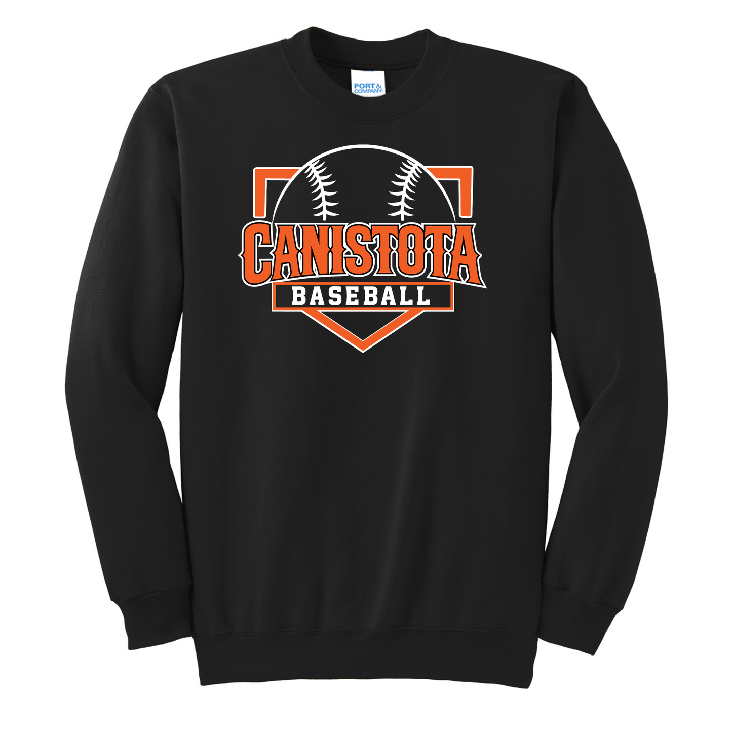Canistota Baseball Port & Company® Tall Essential Fleece Crewneck Sweatshirt