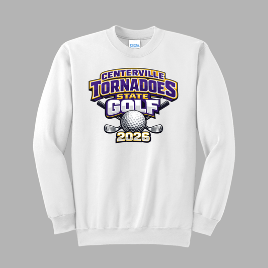 Centerville Tornadoes State Golf Port & Co™ Essential Fleece Crewneck Sweatshirt