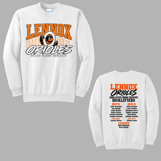 Lenox State XC Port & Co® Essential Fleece Crewneck Sweatshirt
