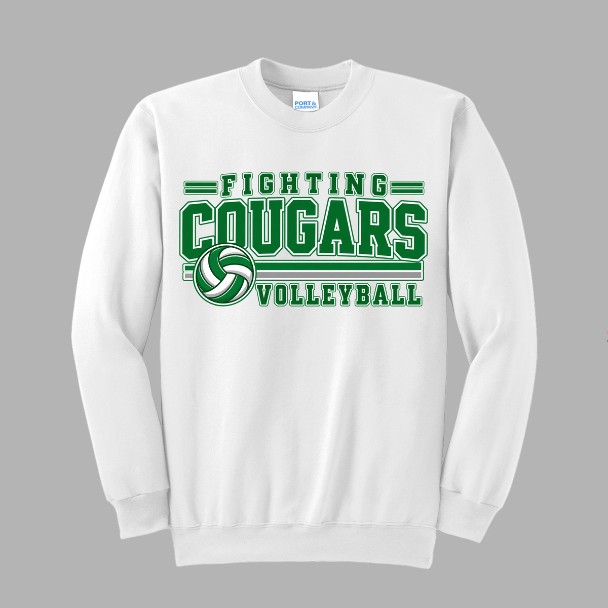 MCM Volleyball Port & Co® Essential Fleece Crewneck Sweatshirt