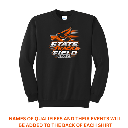 Canistota Hawks State Track & Field Port & Co™ Essential Fleece Crewneck Sweatshirt