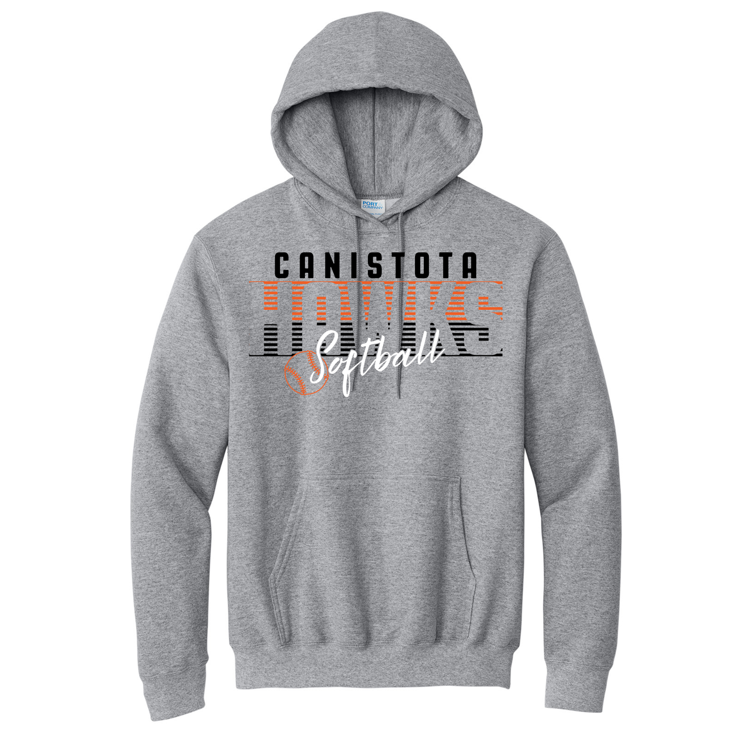 Canistota Softball Port & Company® Essential Fleece Pullover Hooded Sweatshirt