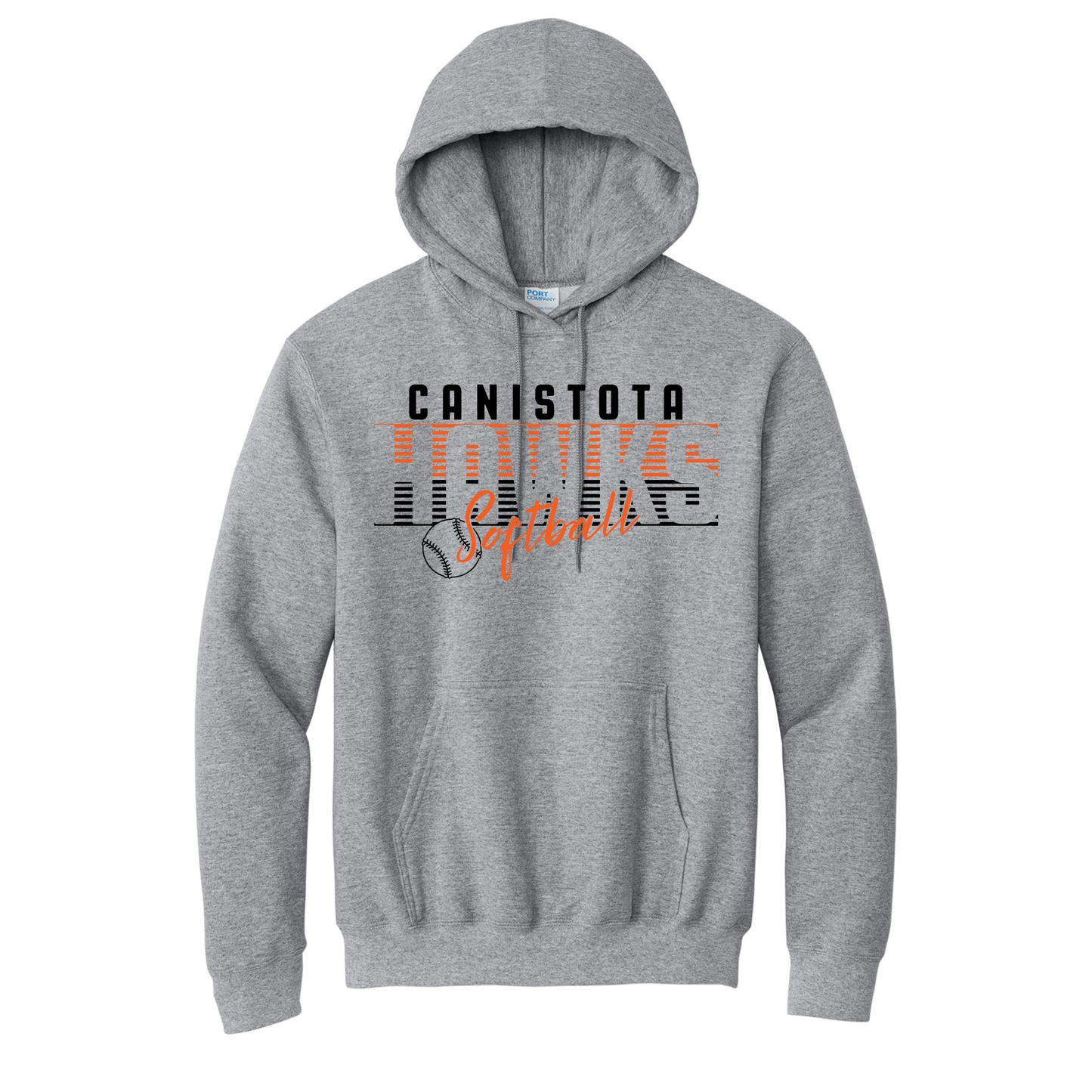 Canistota Softball Port & Company® Tall Essential Fleece Pullover Hooded Sweatshirt