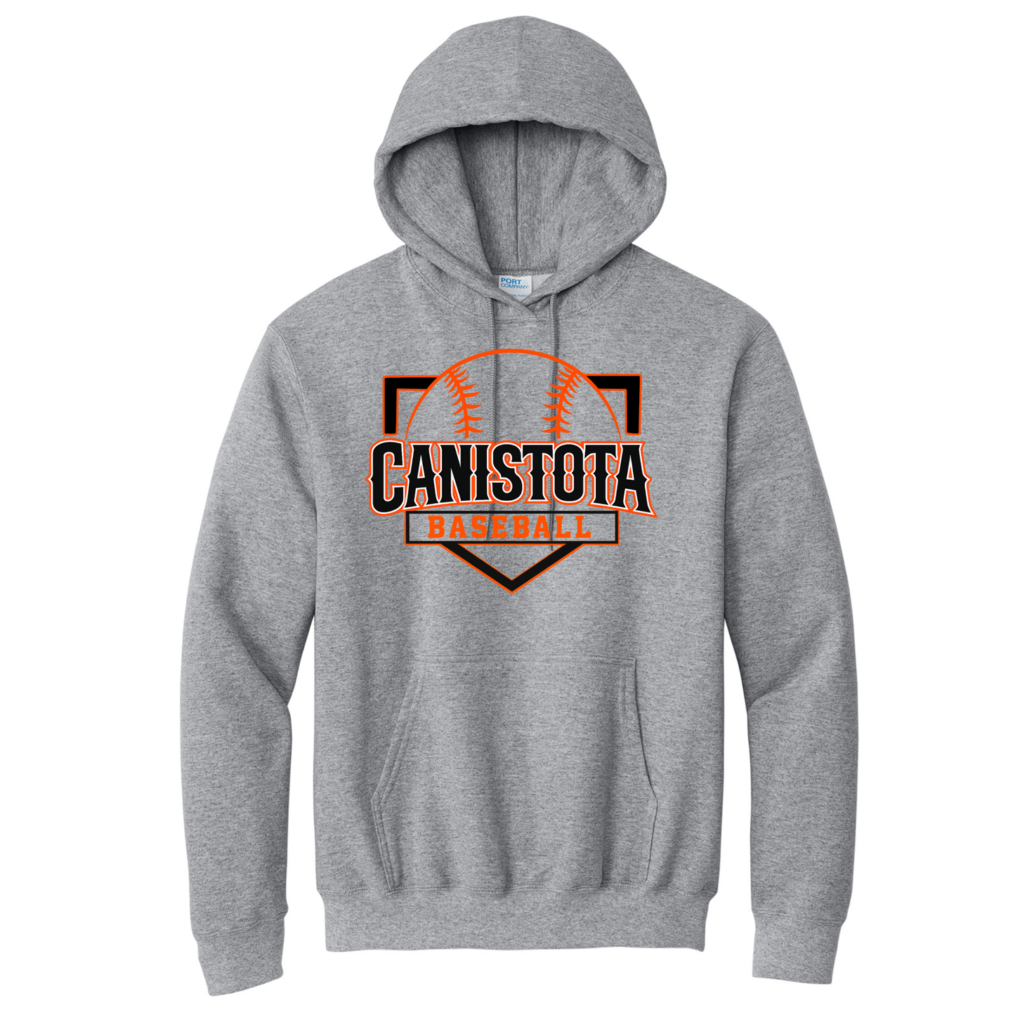 Canistota Baseball Port & Company® Youth Core Fleece Pullover Hooded Sweatshirt