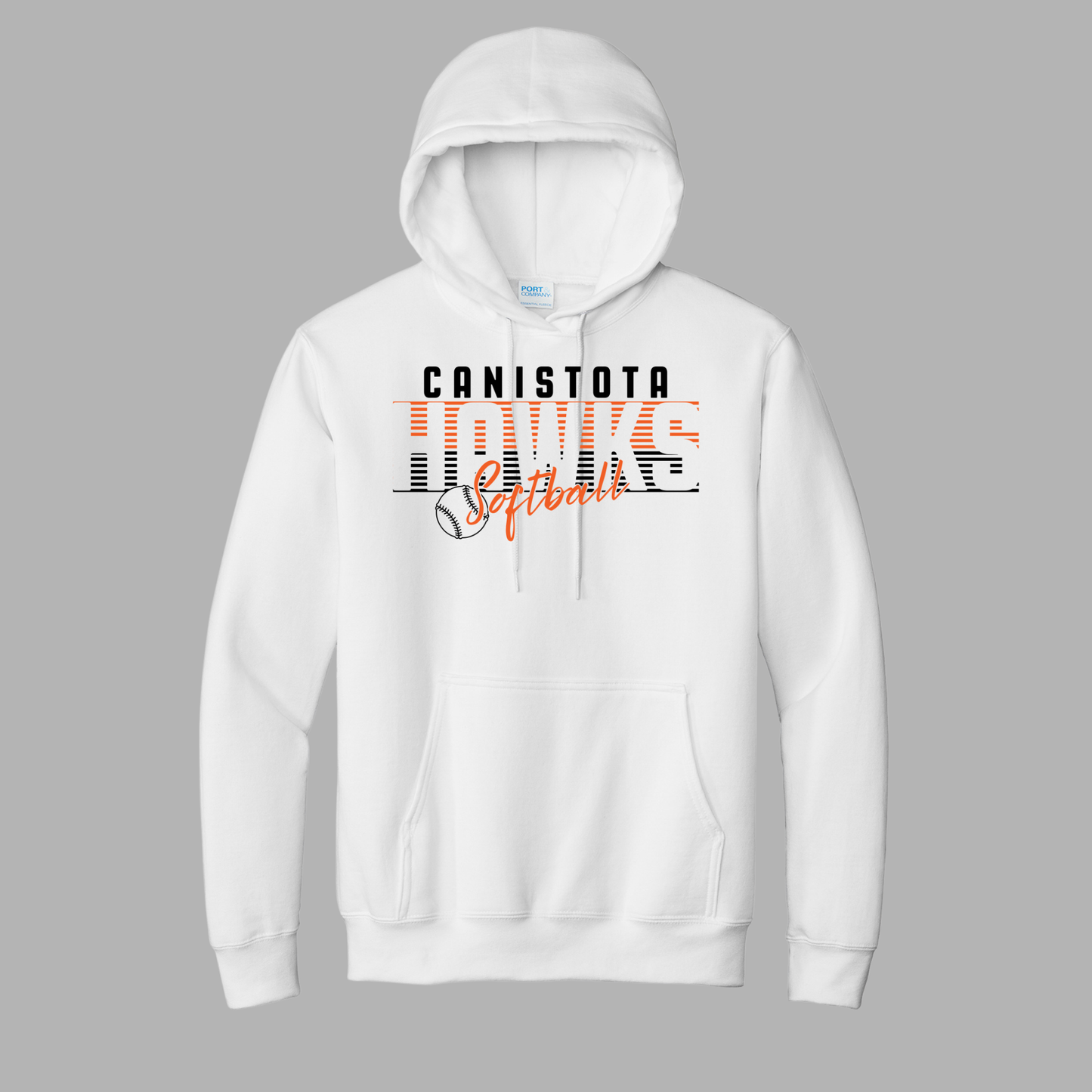 Canistota Softball Port & Company® Tall Essential Fleece Pullover Hooded Sweatshirt