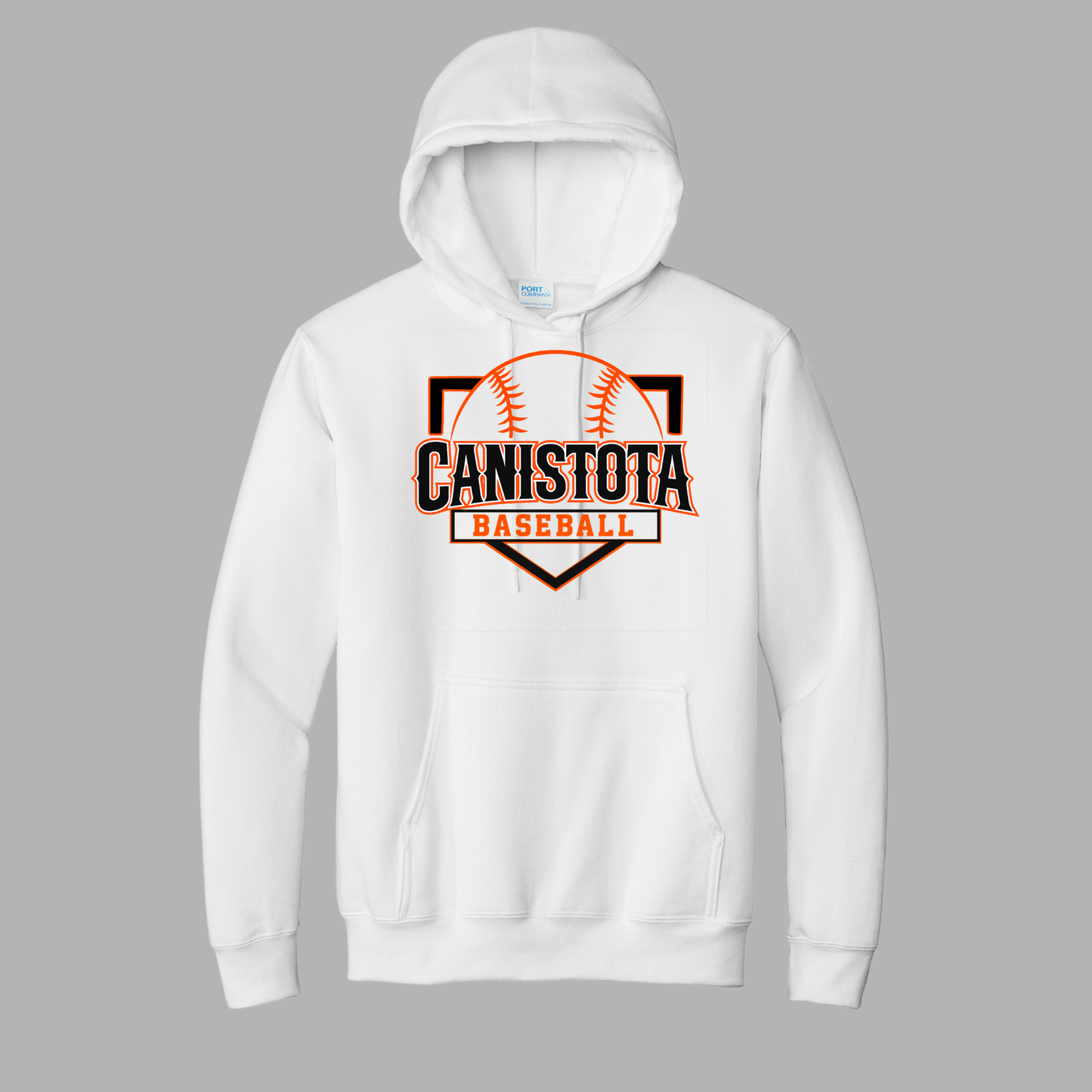 Canistota Baseball Port & Company® Tall Essential Fleece Pullover Hooded Sweatshirt
