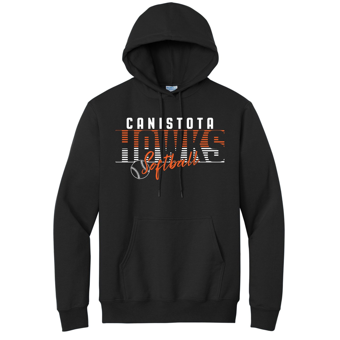 Canistota Softball Port & Company® Tall Essential Fleece Pullover Hooded Sweatshirt