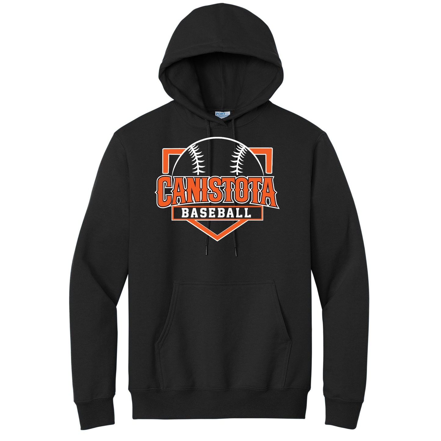 Canistota Baseball Port & Company® Tall Essential Fleece Pullover Hooded Sweatshirt