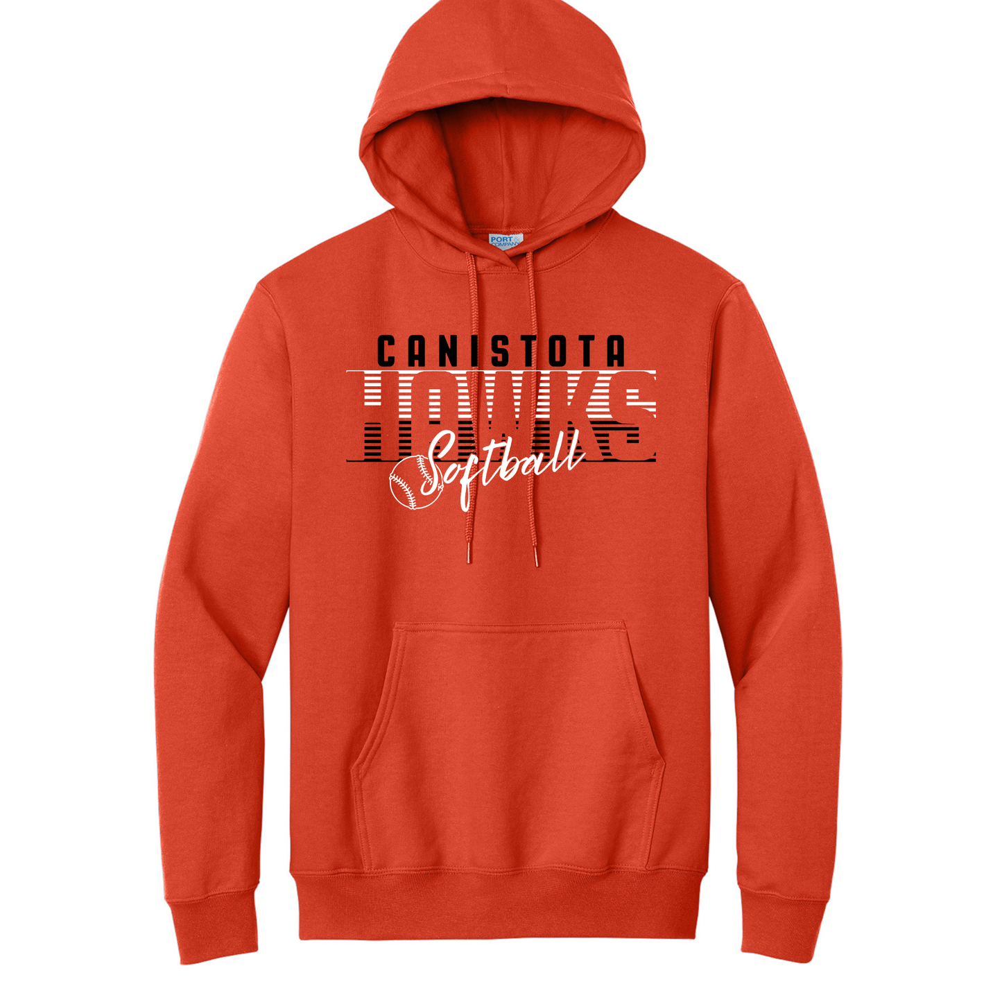 Canistota Softball Port & Company® Tall Essential Fleece Pullover Hooded Sweatshirt