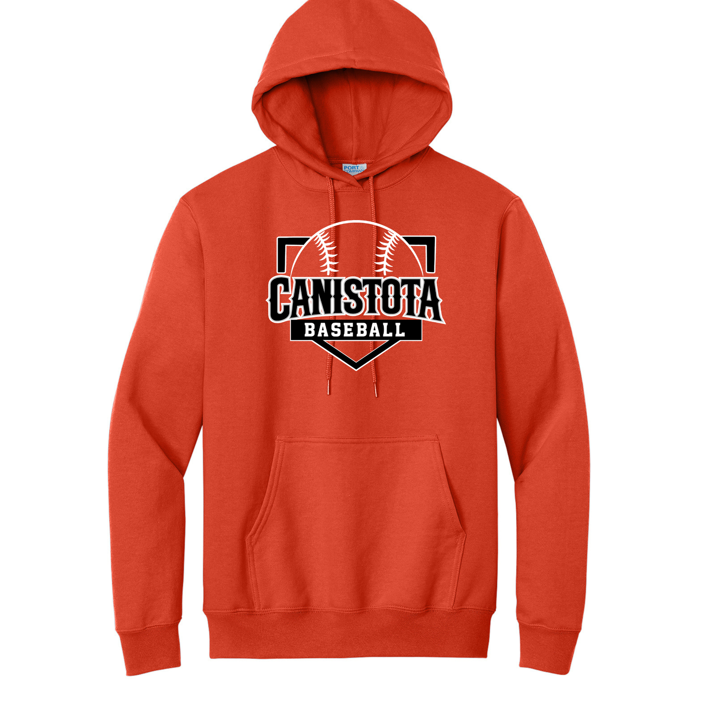 Canistota Baseball Port & Company® Tall Essential Fleece Pullover Hooded Sweatshirt