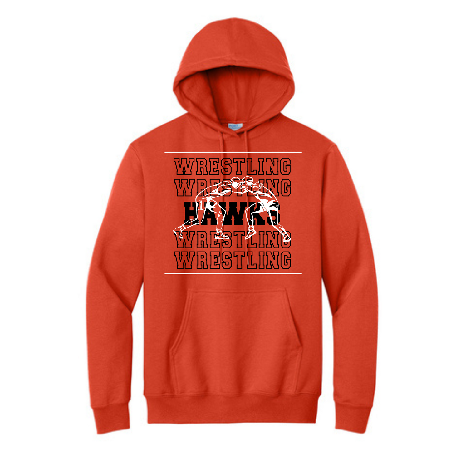 Canistota Hawks Wrestling TALL Port & Company® Tall Essential Fleece Pullover Hooded Sweatshirt