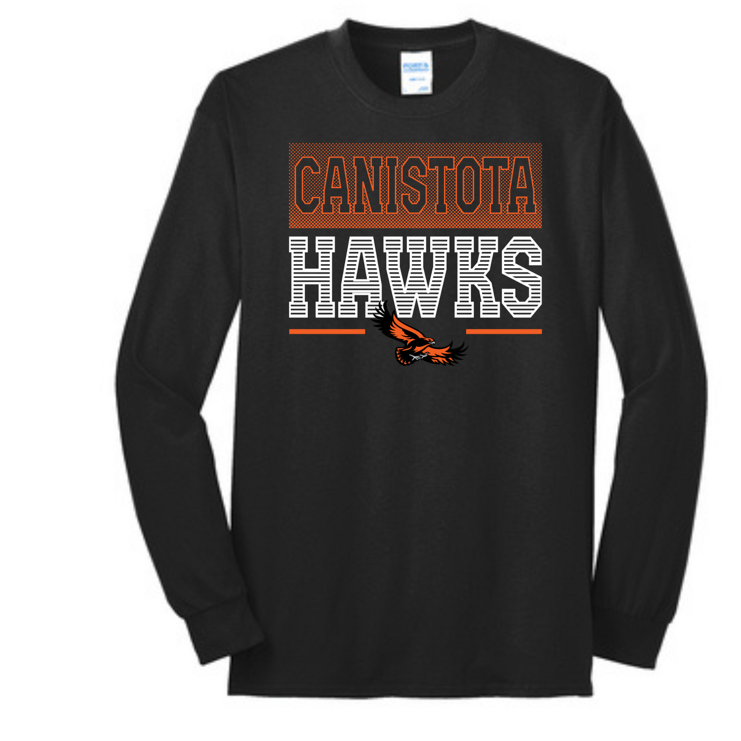 Canistota Hawks Port & Company® Tall Long Sleeve Core Blend Tee