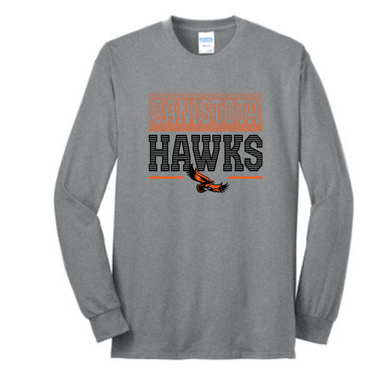 Canistota Hawks Port & Company® Tall Long Sleeve Core Blend Tee