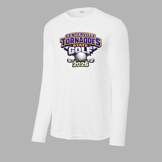 Centerville Tornadoes State Golf Sport-Tek®  TALL Long Sleeve PosiCharge® Competitor™ Tee