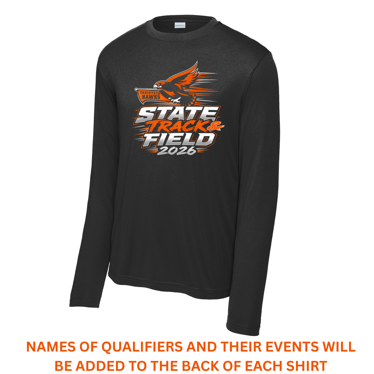 Canistota Hawks State Track & Field Sport-Tek® Long Sleeve PosiCharge® Competitor™ Tee
