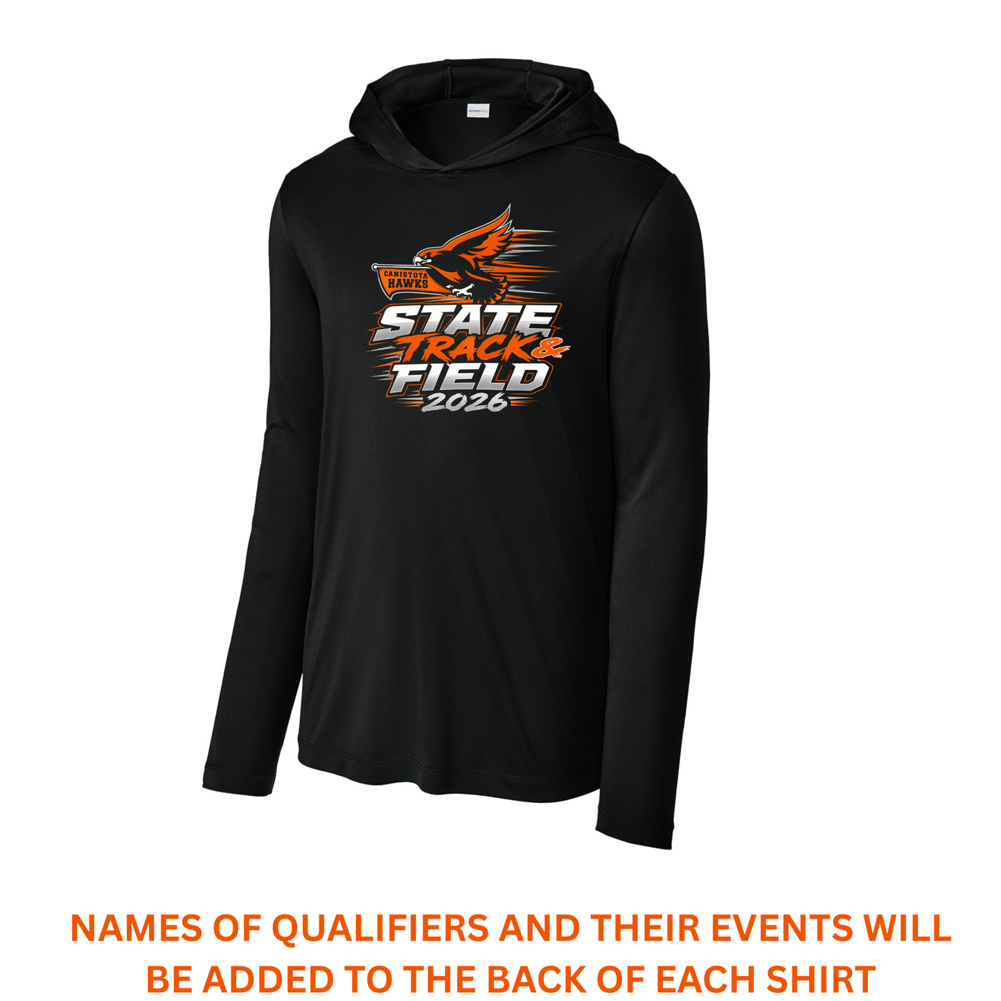 Canistota Hawks State Track & Field Sport-Tek® Posi-UV® Pro Long Sleeve Hoodie