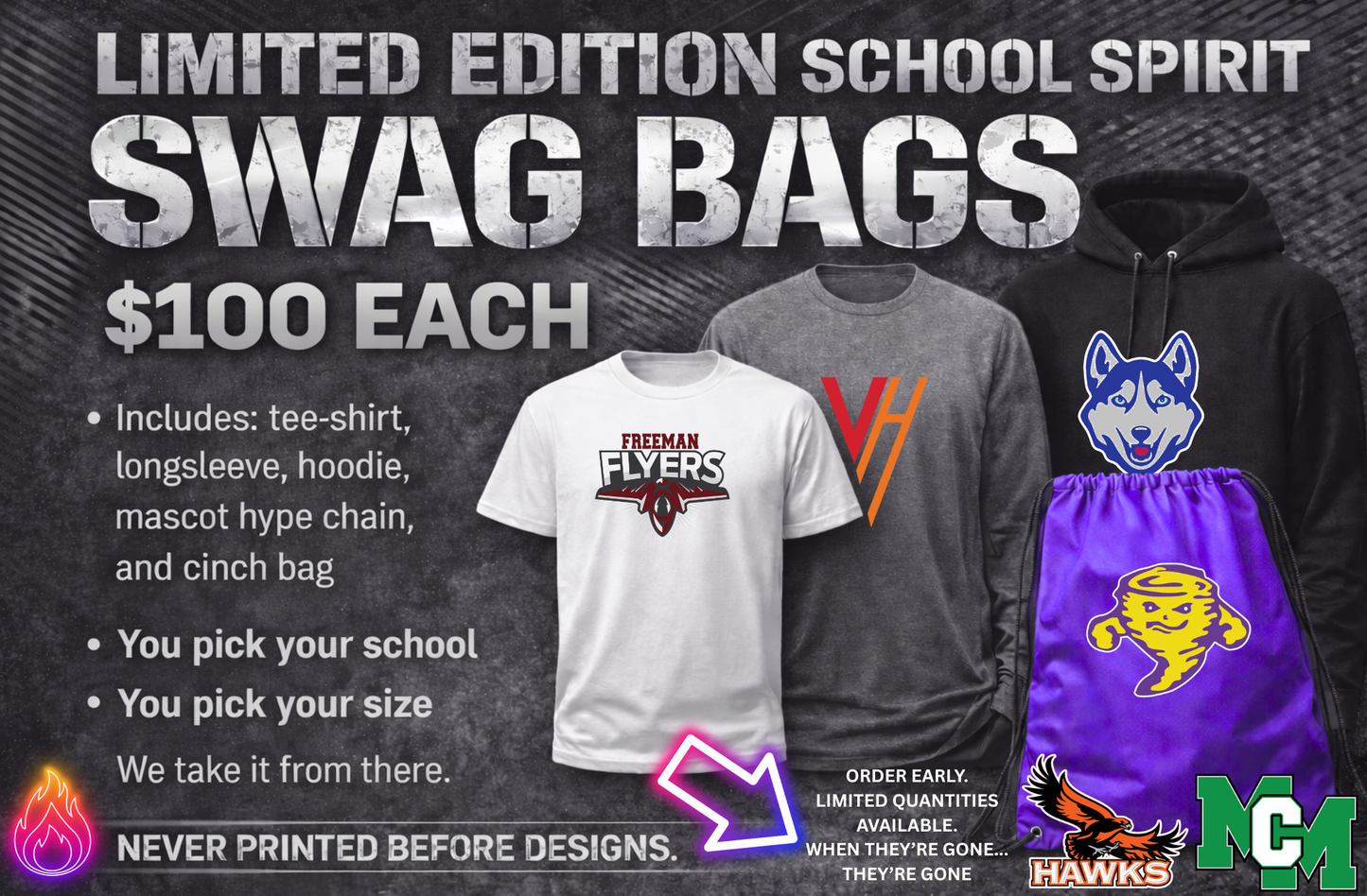 2026 School Spirit Swag Bag