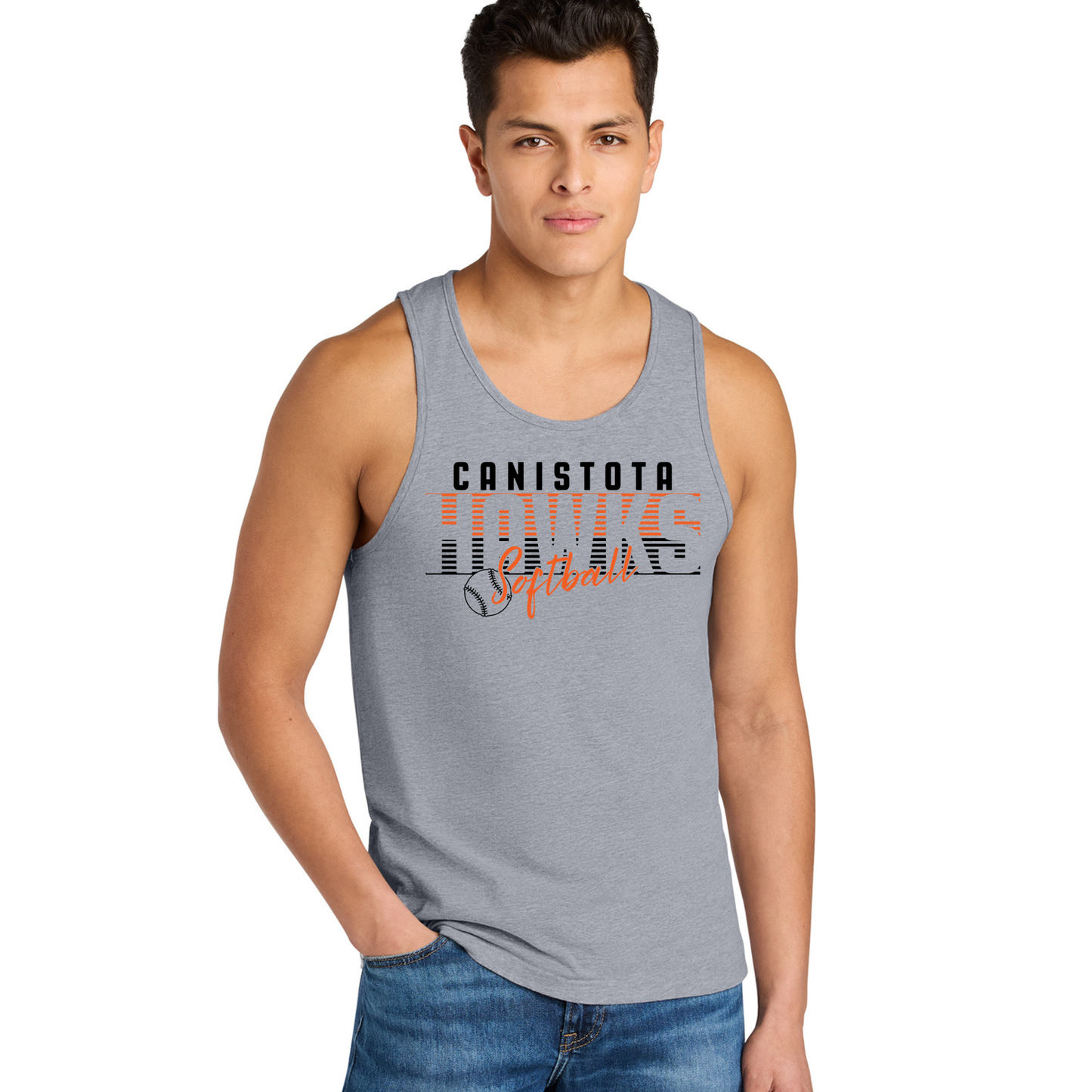 Canistota Softball Next Level Apparel® Cotton Muscle Tank