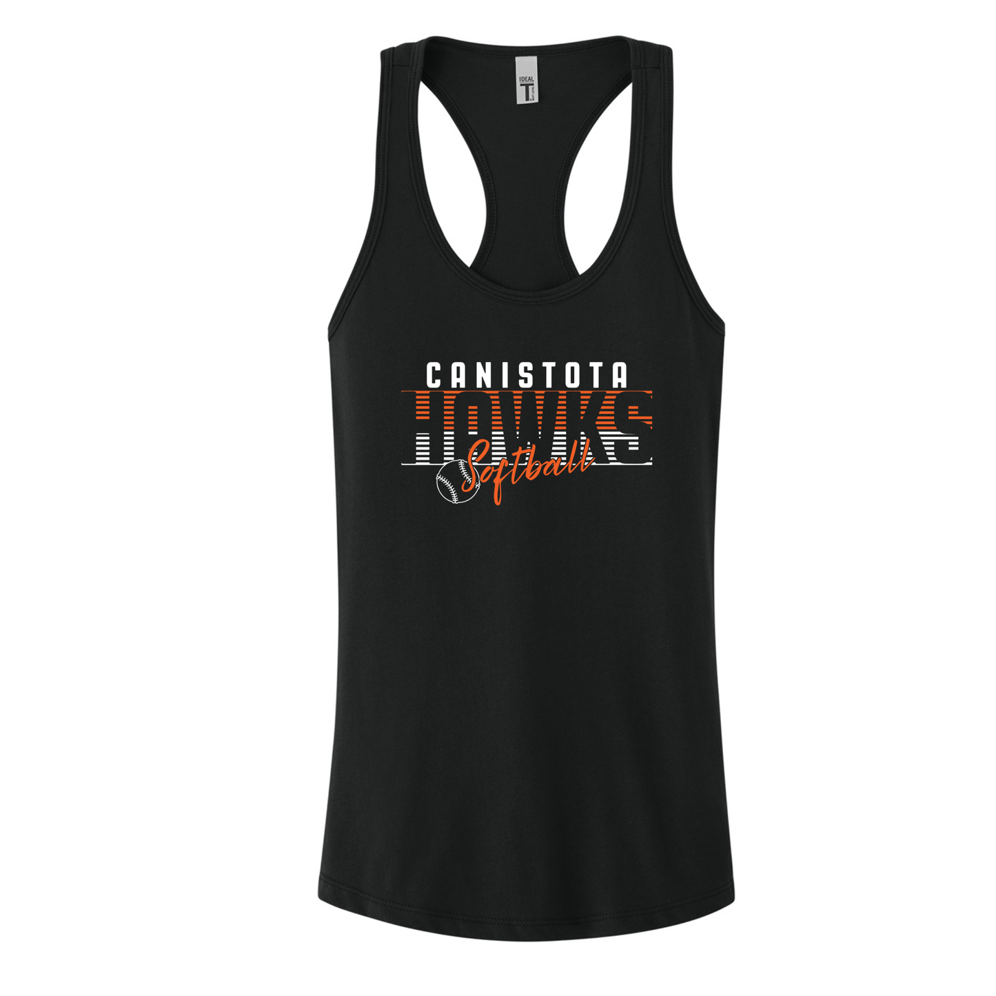 Canistota Softball Next Level Apparel® Women’s Ideal Racerback Tank