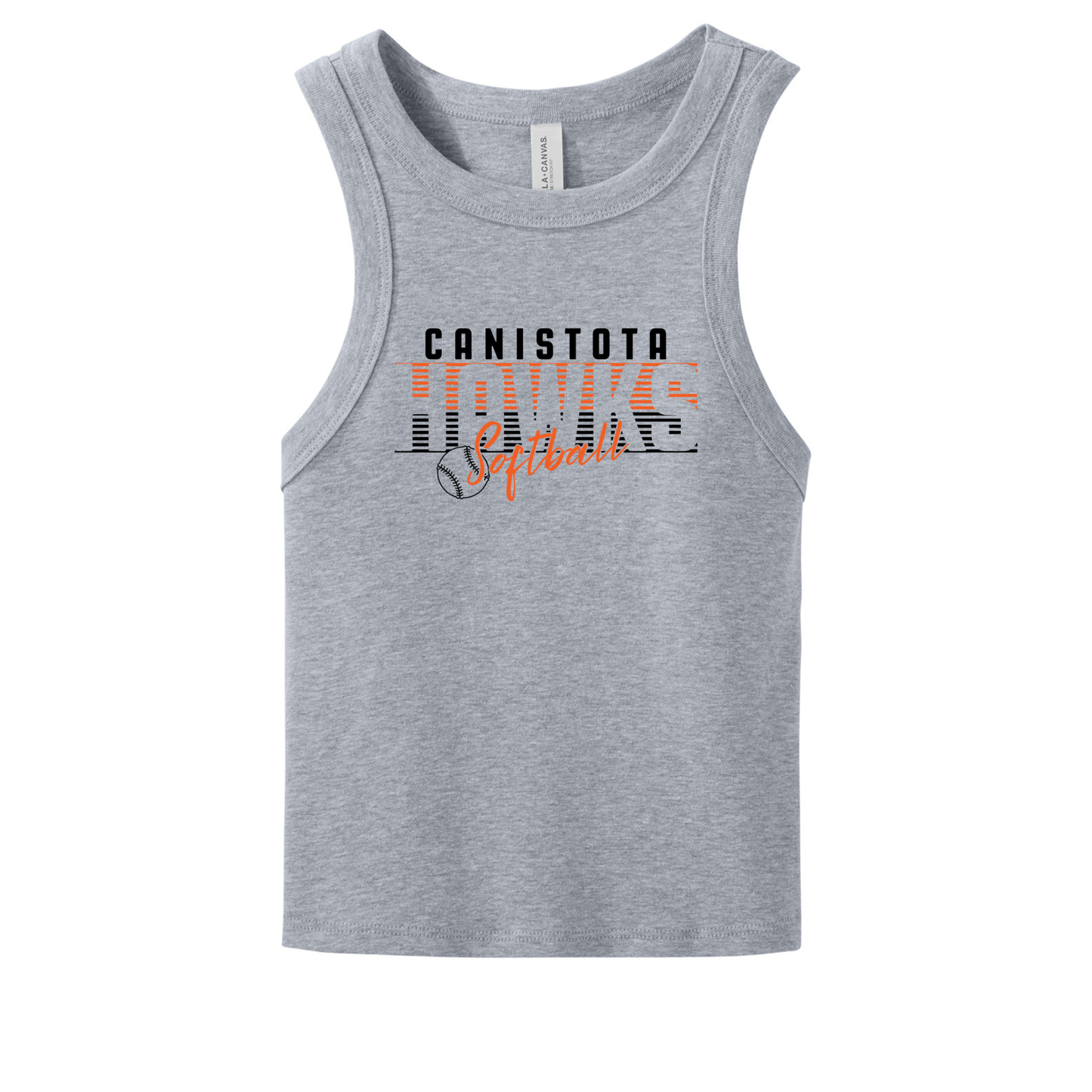 Canistota Baseball BELLA+CANVAS® Women’s Micro Rib Racer Tank