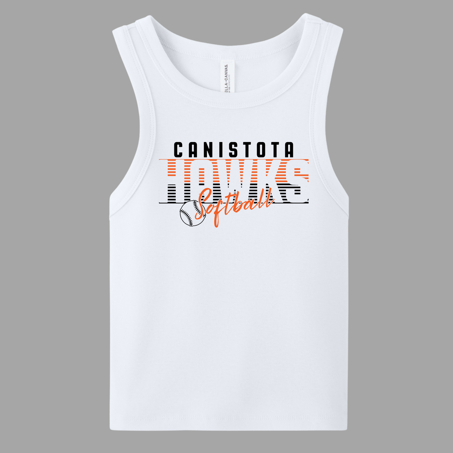 Canistota Baseball BELLA+CANVAS® Women’s Micro Rib Racer Tank