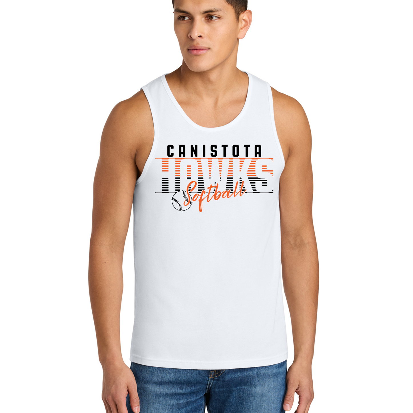 Canistota Softball Next Level Apparel® Cotton Muscle Tank