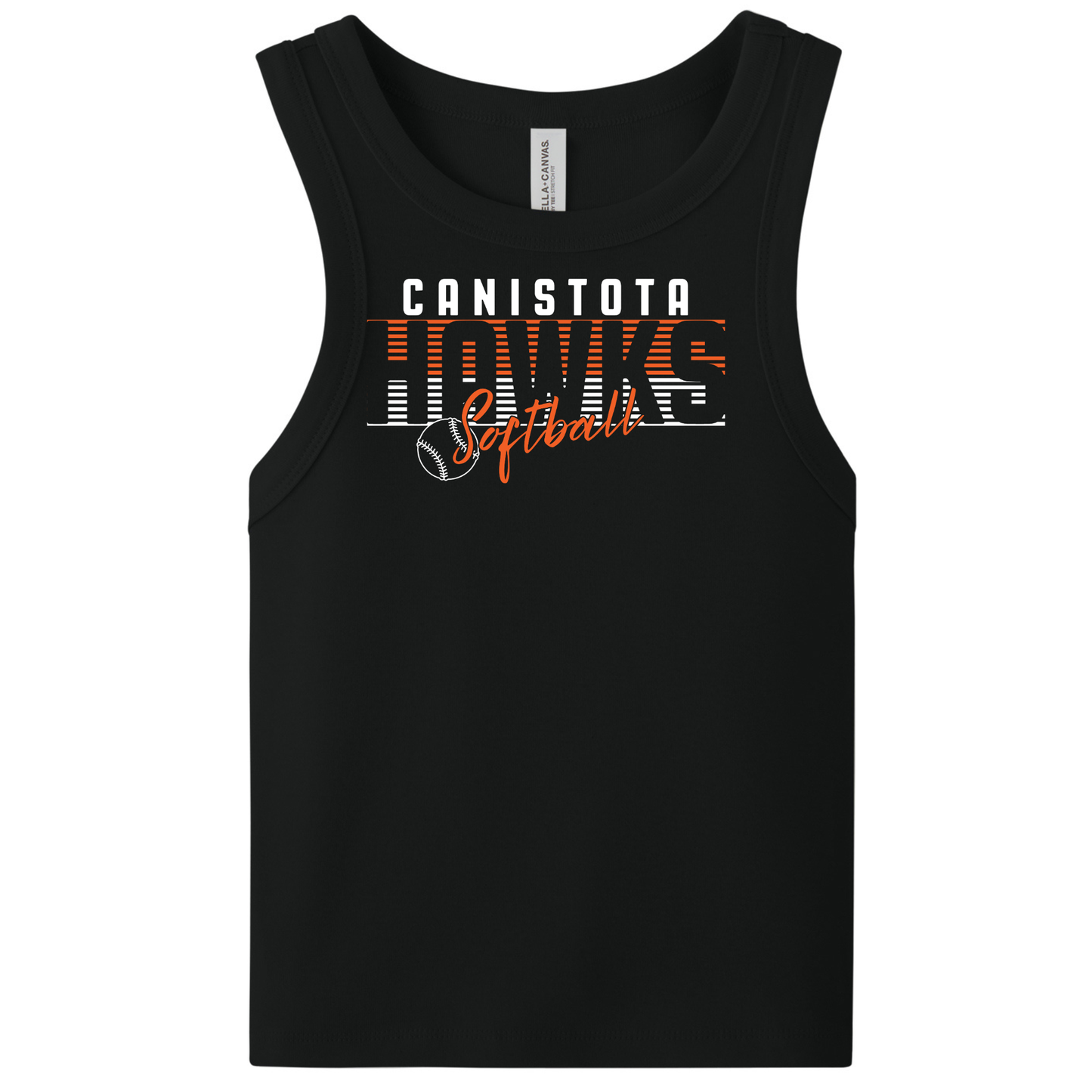 Canistota Baseball BELLA+CANVAS® Women’s Micro Rib Racer Tank