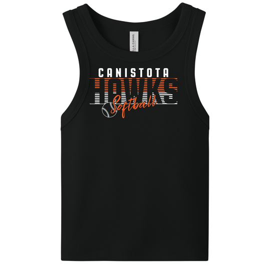 Canistota Baseball BELLA+CANVAS® Women’s Micro Rib Racer Tank